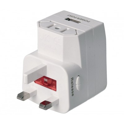 Adaptador conector de red universal con cargador USB-A (2 unidades)