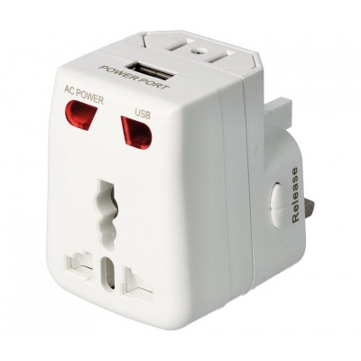 Adaptador conector de red universal con cargador USB-A (2 unidades)