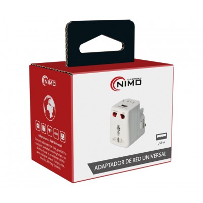 Adaptador conector de red universal con cargador USB-A (2 unidades)