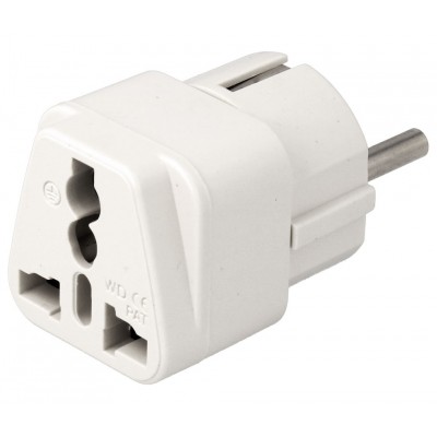 Adaptador de red SCHUKO macho a hembra Universal (5 unidades)