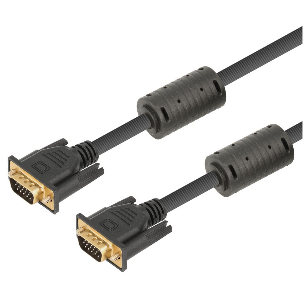 Lindy 37342 Cavo VGA Per Monitor, S-VGA DDC2, 15 Pin HD Maschio-maschio, 2 Metri, Schermato Con Ferrite - Grigio Chiaro