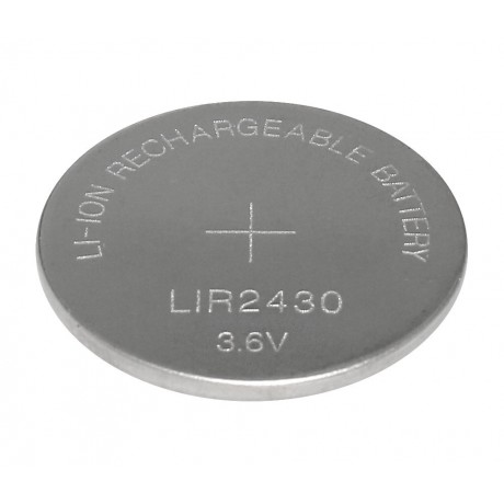 Batería recargable Litio LIR2430 3,6V/60mAh