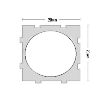 Adaptador Soporte-Espaciador Encastrable para Baterías 18650 (50 unidades)