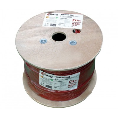 Cable para conexión de Placas Solares Cu-Sn 4mm² Doble capa XLPO Rojo 500m