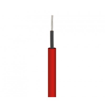 Cable para conexión de Placas Solares Cu-Sn 6.0mm2 Doble capa XLPO Rojo 500m