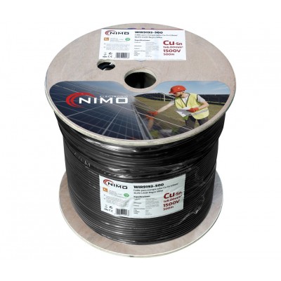 Cable para conexión de Placas Solares Cu-Sn 6.0mm2 Doble capa XLPO Negro 500m