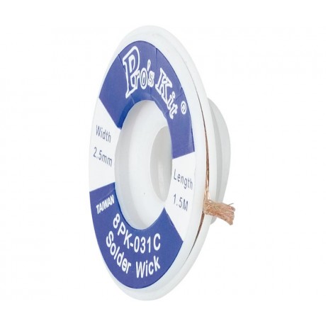 Malla de cobre con flux de resina 2.5mm x 1.5m - 8PK-031C (10 unidades)