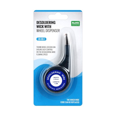 TRE021 - Trenza para de-soldar con dispensador de 3,5mm x 1,5m (3 unidades)
