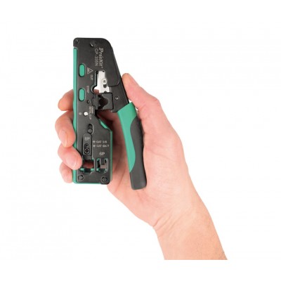 CP-335N Crimpadora modular para conectores RJ11/12 y RJ45 Cat.7/6/5 de Proskit