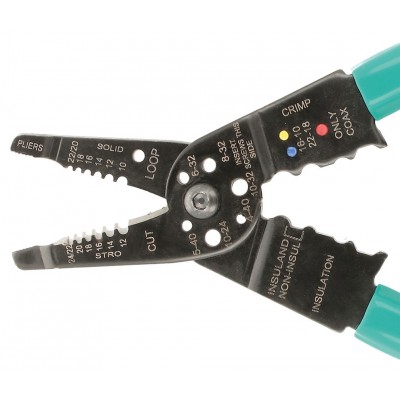 CP-412G Tenaza Crimpadora, Pela, Corta Cables y Tornillos para Terminales aislados y no aislados de Proskit