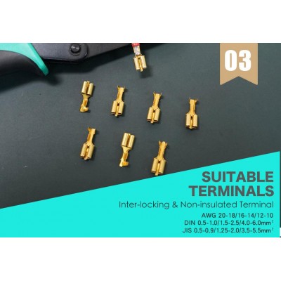 6PK-230C Crimpadora para terminales no aislados de Proskit