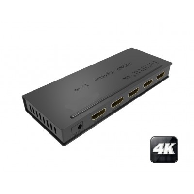 HDMI Divisor / SPLITTER 4K 1X4 (1 Entrada a 4 Salidas) HDCP - HE104