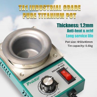 Proskit SS-532B Crisol analógico de 50mm diámetro 200W