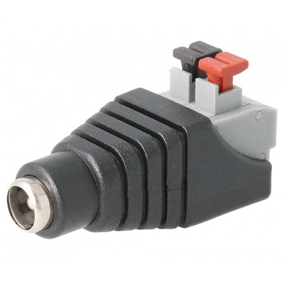 Jack hueco macho aéreo, con clema de presión (bolsa 5 unidades) - CON916