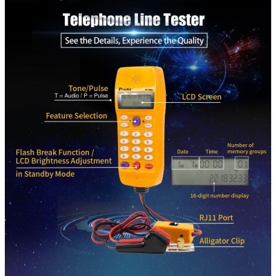 MT-8004 Teléfono Comprobador para Pruebas de líneas telefónicas de Proskit