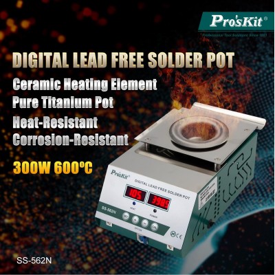 Proskit SS-562N Crisol digital de 50mm de diámetro 300W