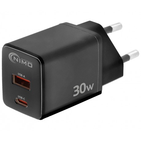 Cargador rápido USB Tipo-C + USB-A Power Delivery 30W - CAR425