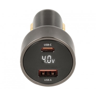 Cargador rápido de coche 12/24V USB-C + USB-A PD 65W GaN - CAR430