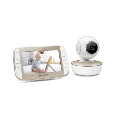 Vigila bebes con Cámara - Visión Nocturna - Bidireccional - Pantalla 5" - Sensor de Temperatura - Motorola Nursery VM50G