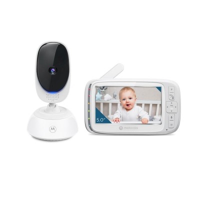 Vigila bebes con Cámara - Sonidos de nanas - Bidireccional - Pantalla 5" - Sensor de Temperatura - Motorola Nursery VM75