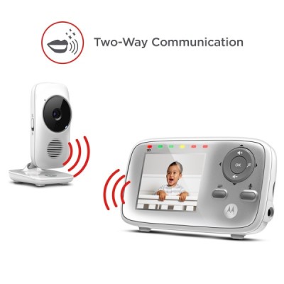 Vigila bebes con Cámara - Alcance hasta 300m - Bidireccional - Pantalla 2,8" - Sensor de Temperatura - Motorola Nursery VM483