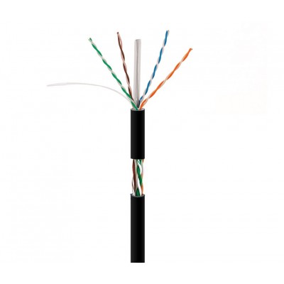 WIR9080EX-500 - Cable datos U/UTP CU Cat.6a AWG23 ext. negro 500m