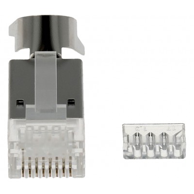 CON1152 - Conector RJ45 Cat.6A FTP macho con grapa abrazadera