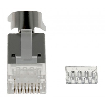 CON731 - Conector RJ45 Cat.6 FTP macho con grapa abrazadera