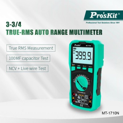 MT-1710N - Multímetro digital True RMS 3 3/4 dígitos CAT. IV 600V de Proskit