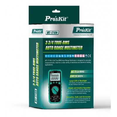 MT-1710N - Multímetro digital True RMS 3 3/4 dígitos CAT. IV 600V de Proskit