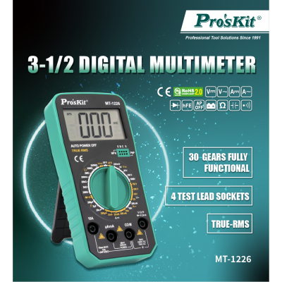 MT-1226 - Multímetro digital True-RMS 3 1/2 dígitos CAT.III 1000V de Proskit