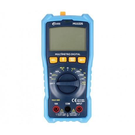 MUL026 - Multímetro digital auto rango True RMS CAT.III 600V
