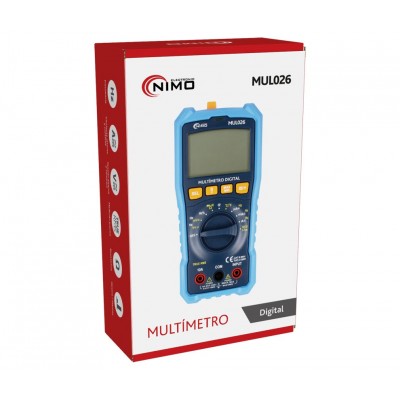 MUL026 - Multímetro digital auto rango True RMS CAT.III 600V
