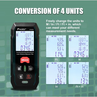 NT6370 - Medidor de distancia láser hasta 70m, Proskit