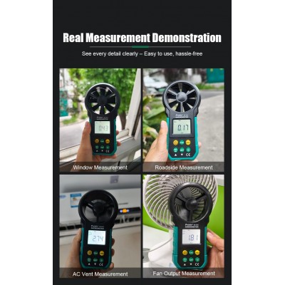 MT-4615 Anemómetro digital para medir velocidad y volumen del aire de Proskit