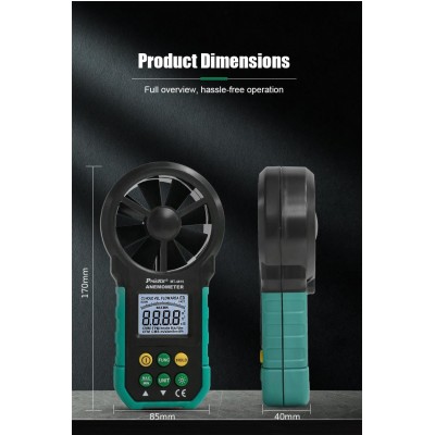 MT-4615 Anemómetro digital para medir velocidad y volumen del aire de Proskit