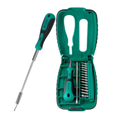 SD-9804 Juego-Estuche de Destornillador con 14 puntas de precisión intercambiables de Proskit