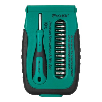 SD-9804 Juego-Estuche de Destornillador con 14 puntas de precisión intercambiables de Proskit