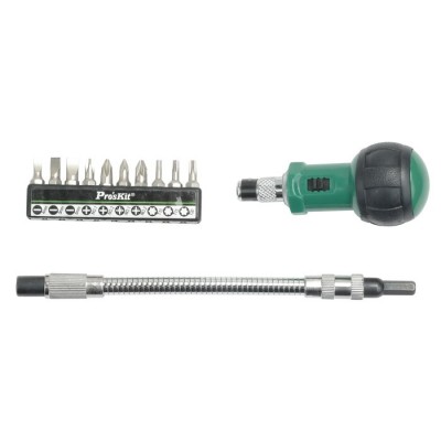 1PK-201 Juego-Estuche de destornilladores con adaptador flexible de Proskit