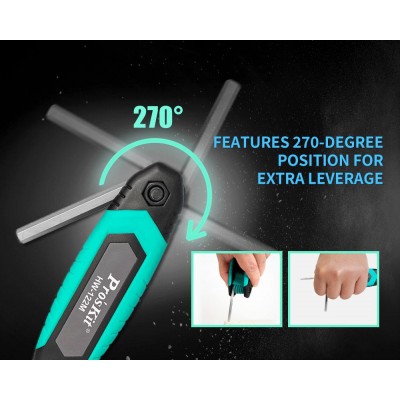 Juego de 8 llaves hexagonales de mano de Proskit - HW-122M