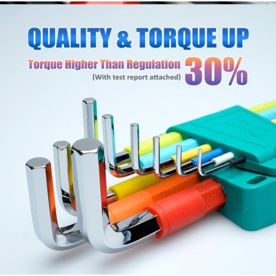 HW-230BL Juego de llaves allen extra largas colores con magnetizador de Proskit