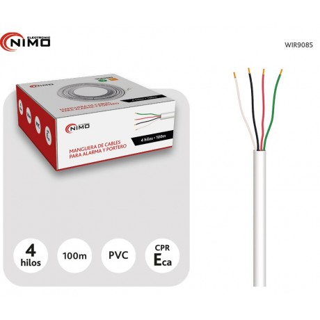 Manguera de cables en CCA para alarma y portero con CPR - WIR9085
