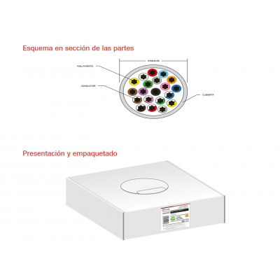 Manguera de cables en CCA para alarma y portero con CPR - WIR9090