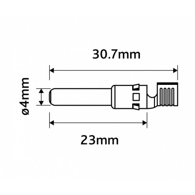 Pin macho MC4 para conectores de placas solares (Bolsa 30 unidades)