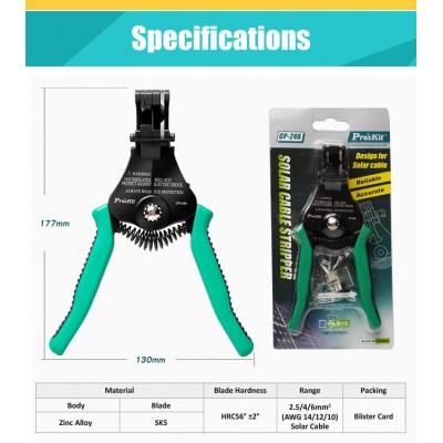 CP-246 Mordaza Pelacables para Cable Placa Solar