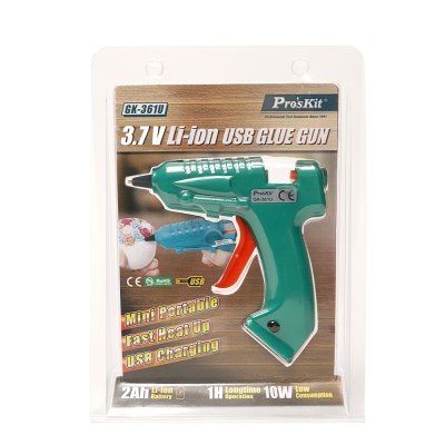 GK-361U Pistola de pegamento por fusión con batería de Litio 7W de Proskit