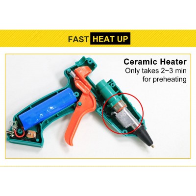 GK-361U Pistola de pegamento por fusión con batería de Litio 7W de Proskit