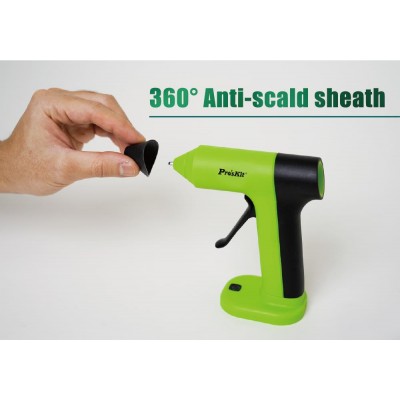 GK-366U Pistola de pegamento por fusión con batería de Li-ion 3,7V/2000mAh de Proskit