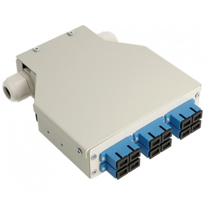 BOXF011 - Caja de fibra óptica para interior carril DIN 12 puertos