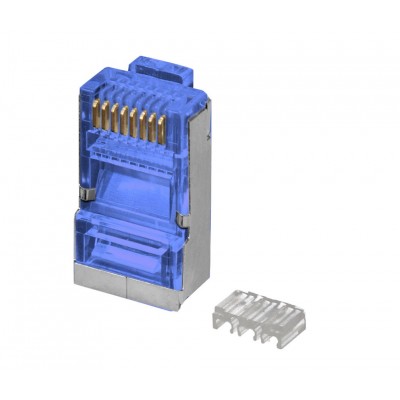 Conector modular RJ45 para datos FTP Cat.6 blindado, (Bolsa 100 unidades), CON046